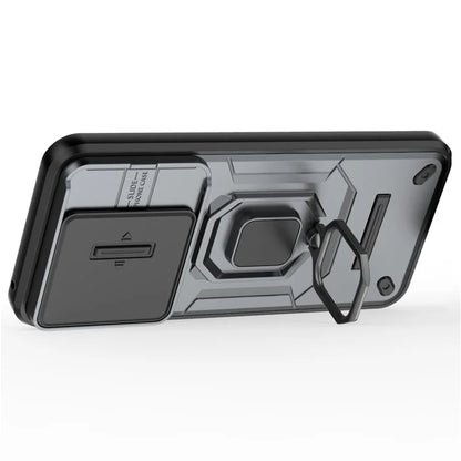 For Huawei Pura 70 Case PC+TPU Protective Phone Shell with Slide Lens Cover