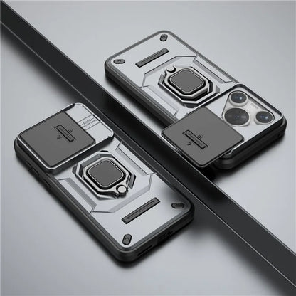 For Huawei Pura 70 Case PC+TPU Protective Phone Shell with Slide Lens Cover