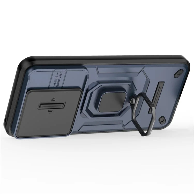 For Huawei Pura 70 Case PC+TPU Protective Phone Shell with Slide Lens Cover
