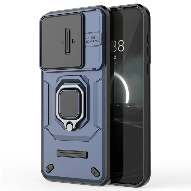 For Huawei Pura 70 Case PC+TPU Protective Phone Shell with Slide Lens Cover