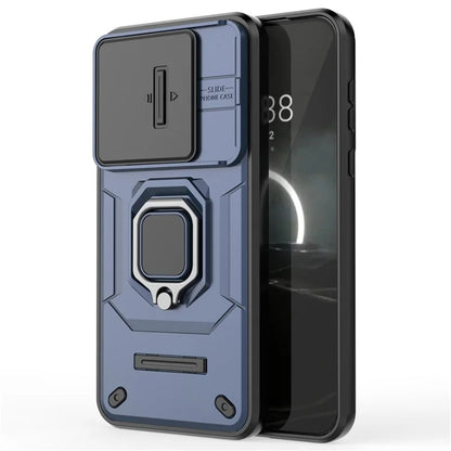 For Huawei Pura 70 Case PC+TPU Protective Phone Shell with Slide Lens Cover