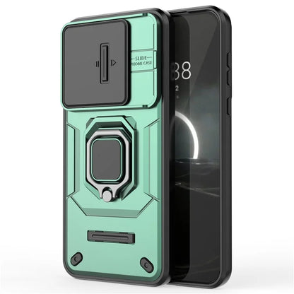 For Huawei Pura 70 Case PC+TPU Protective Phone Shell with Slide Lens Cover