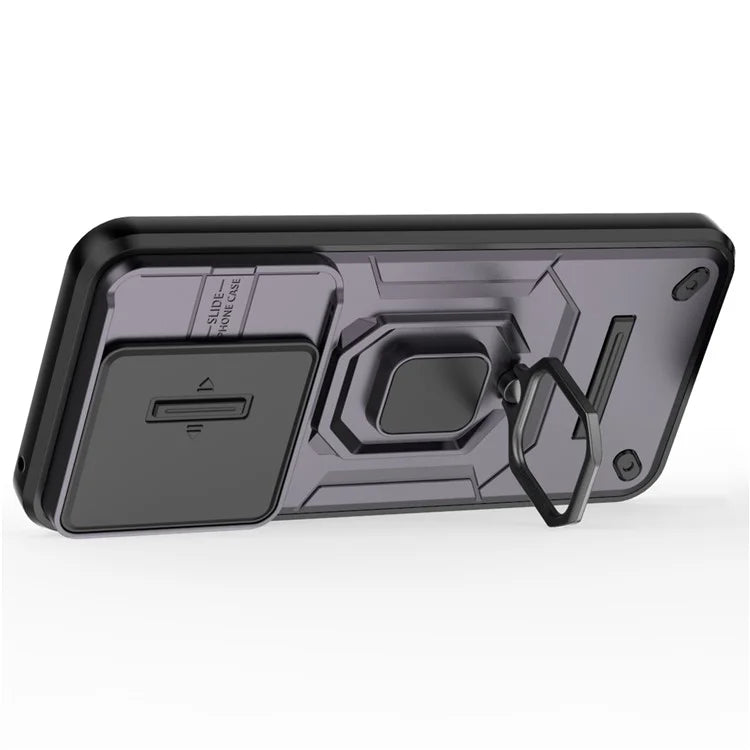 For Huawei Pura 70 Case PC+TPU Protective Phone Shell with Slide Lens Cover