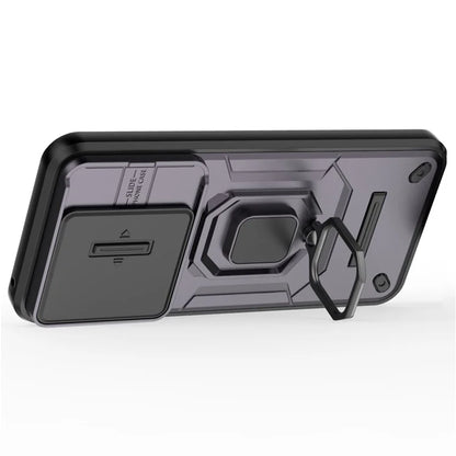 For Huawei Pura 70 Case PC+TPU Protective Phone Shell with Slide Lens Cover