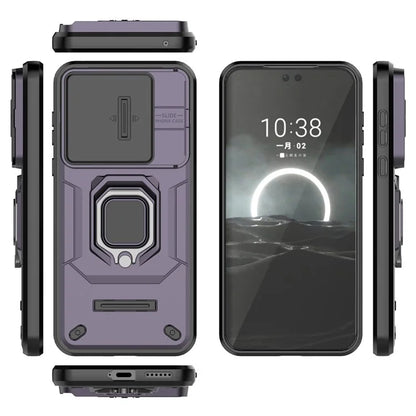 For Huawei Pura 70 Case PC+TPU Protective Phone Shell with Slide Lens Cover