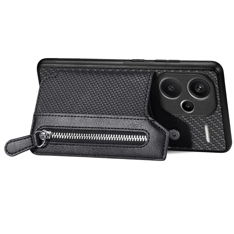 C1-04 For Xiaomi Redmi Note 13 Pro+ 5G Case Carbon Fiber Leather Coated PC+TPU Phone Cover