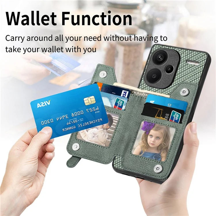 C1-04 For Xiaomi Redmi Note 13 Pro+ 5G Case Carbon Fiber Leather Coated PC+TPU Phone Cover