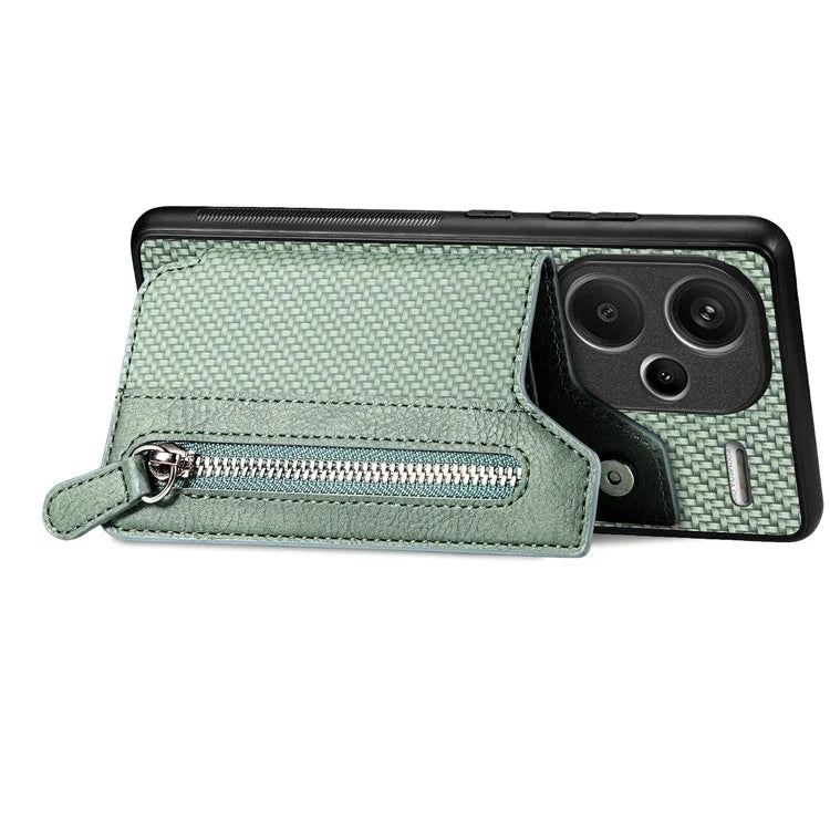 C1-04 For Xiaomi Redmi Note 13 Pro+ 5G Case Carbon Fiber Leather Coated PC+TPU Phone Cover
