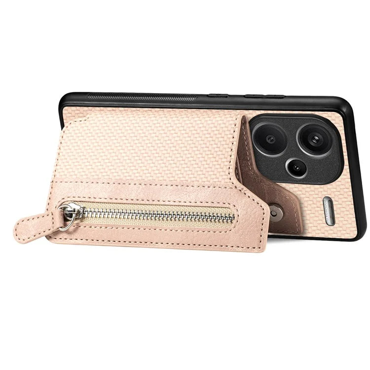C1-04 For Xiaomi Redmi Note 13 Pro+ 5G Case Carbon Fiber Leather Coated PC+TPU Phone Cover