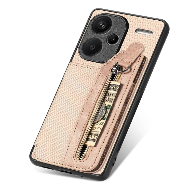 C1-04 For Xiaomi Redmi Note 13 Pro+ 5G Case Carbon Fiber Leather Coated PC+TPU Phone Cover