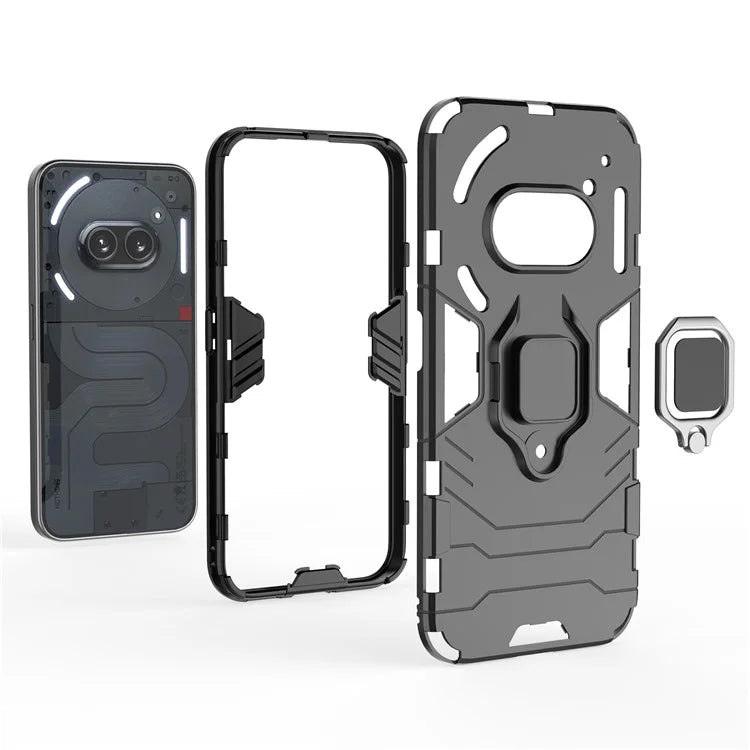 For Nothing Phone (2a) Case PC+TPU Drop-resistant Kickstand Cell Phone Shell