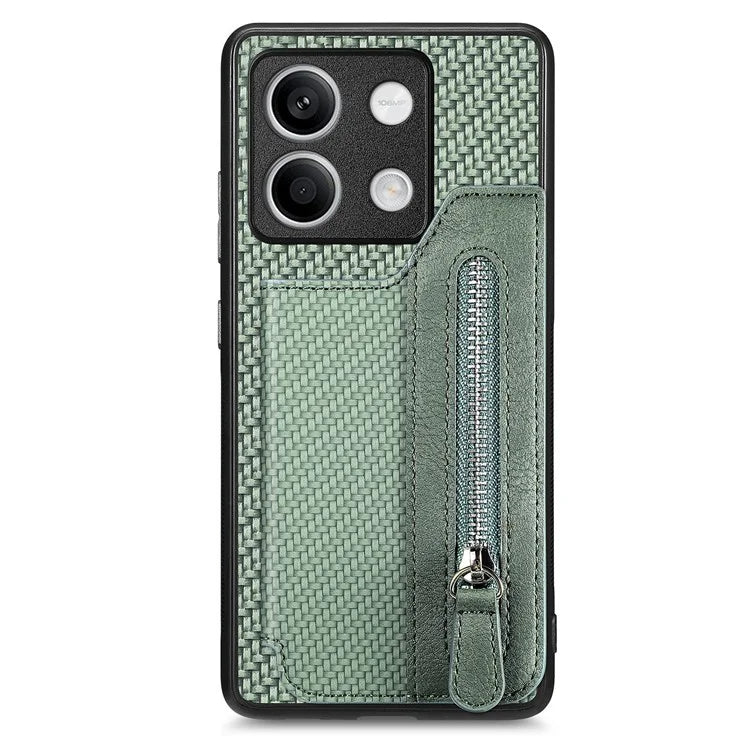 C1-04 For Xiaomi Redmi Note 13 5G Case Leather+PC+TPU Zipper Wallet Phone Cover