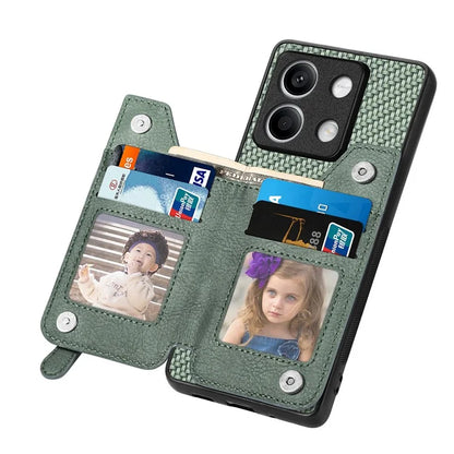 C1-04 For Xiaomi Redmi Note 13 5G Case Leather+PC+TPU Zipper Wallet Phone Cover