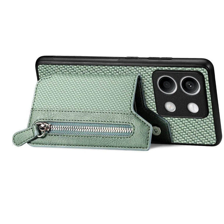 C1-04 For Xiaomi Redmi Note 13 4G Wallet Case PU+PC+TPU Phone Cover with Kickstand