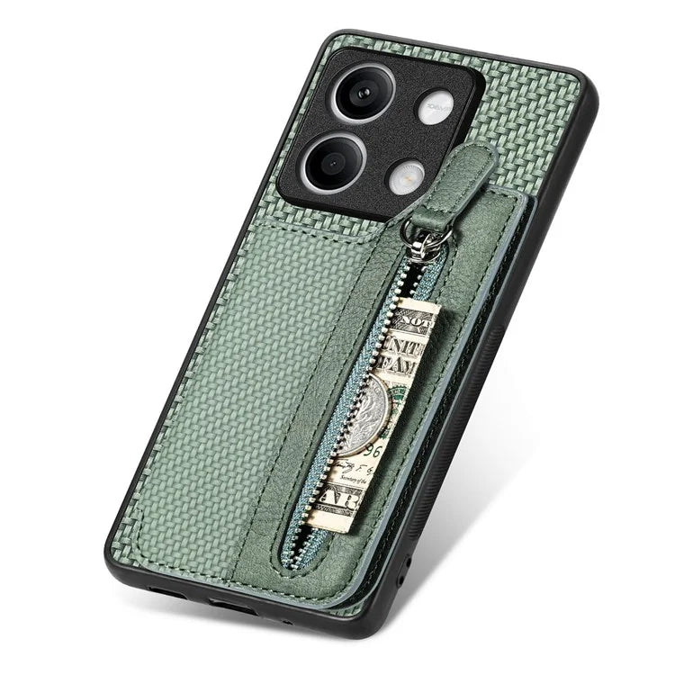 C1-04 For Xiaomi Redmi Note 13 4G Wallet Case PU+PC+TPU Phone Cover with Kickstand