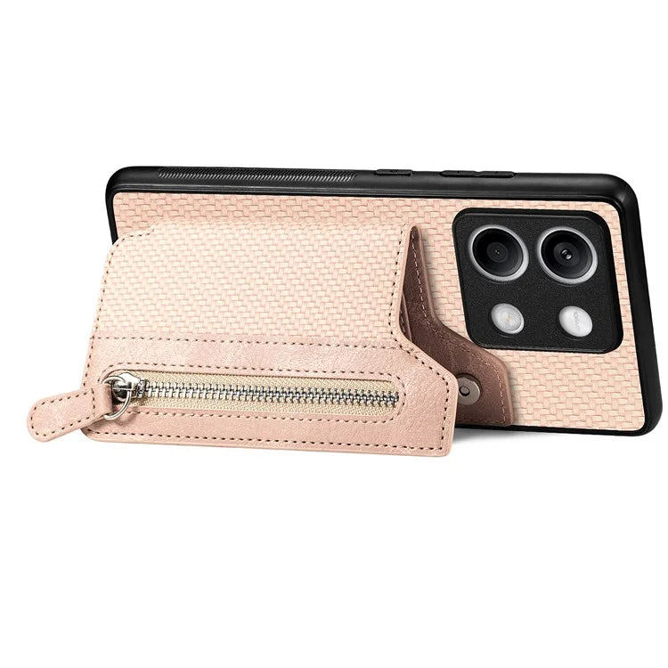C1-04 For Xiaomi Redmi Note 13 4G Wallet Case PU+PC+TPU Phone Cover with Kickstand