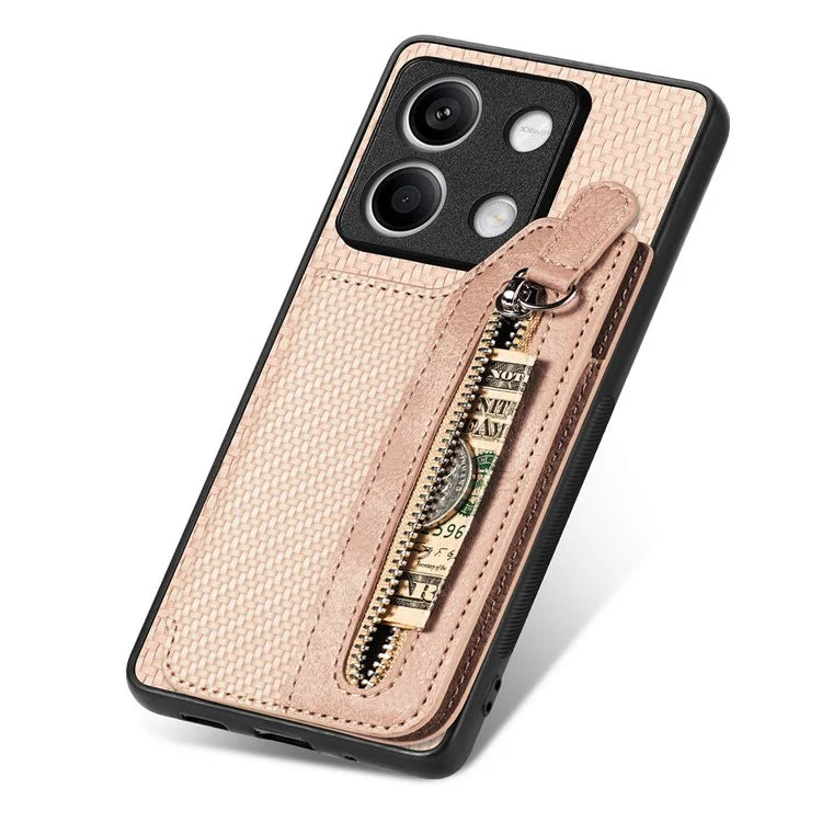 C1-04 For Xiaomi Redmi Note 13 4G Wallet Case PU+PC+TPU Phone Cover with Kickstand