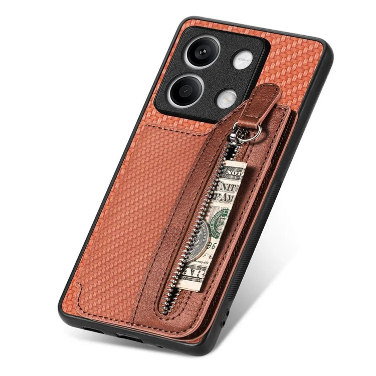 C1-04 For Xiaomi Redmi Note 13 4G Wallet Case PU+PC+TPU Phone Cover with Kickstand
