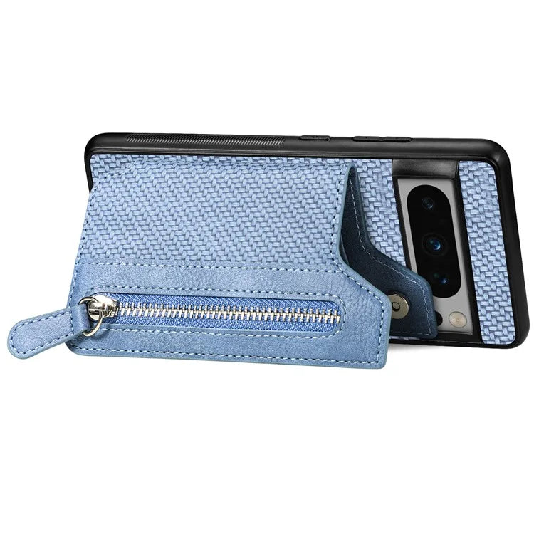 C1-04 For Google Pixel 8 Pro Phone Case Kickstand PU+PC+TPU Wallet Phone Cover