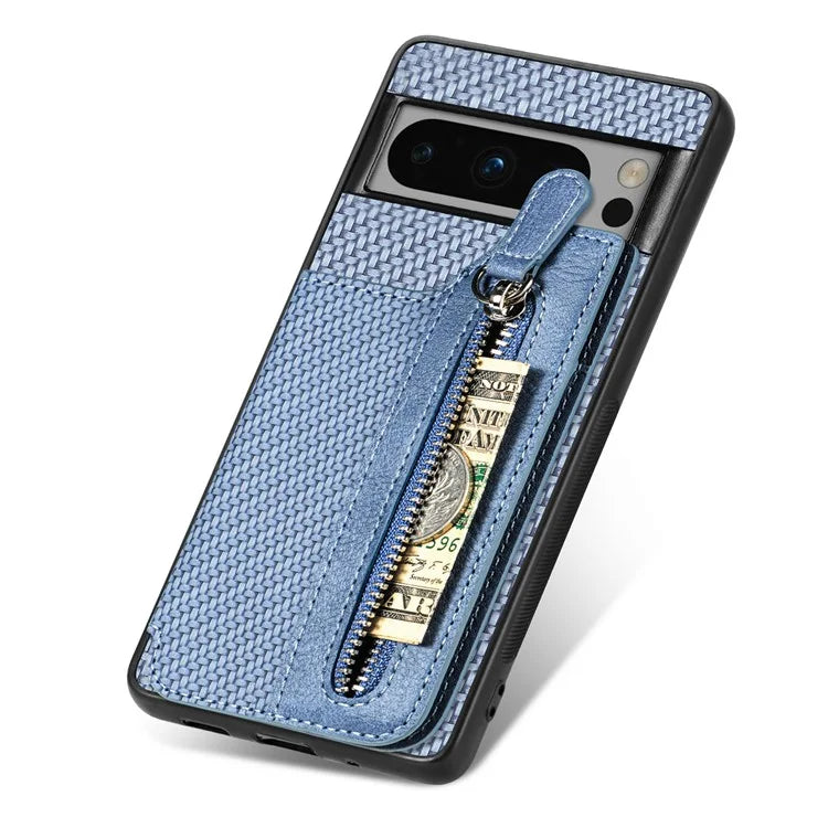 C1-04 For Google Pixel 8 Pro Phone Case Kickstand PU+PC+TPU Wallet Phone Cover