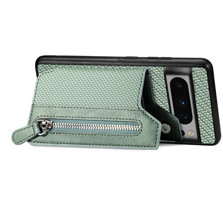 C1-04 For Google Pixel 8 Pro Phone Case Kickstand PU+PC+TPU Wallet Phone Cover