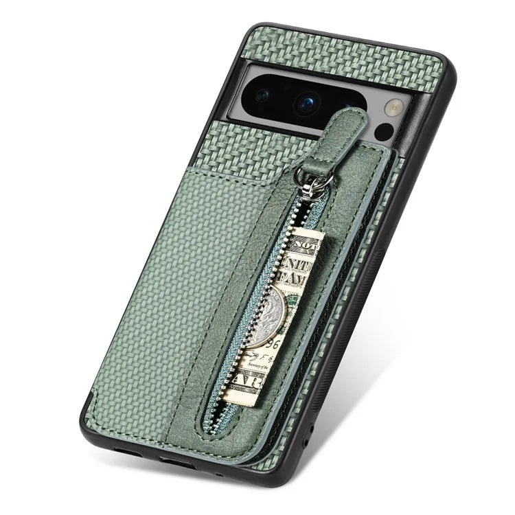 C1-04 For Google Pixel 8 Pro Phone Case Kickstand PU+PC+TPU Wallet Phone Cover