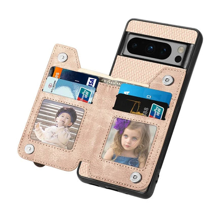 C1-04 For Google Pixel 8 Pro Phone Case Kickstand PU+PC+TPU Wallet Phone Cover