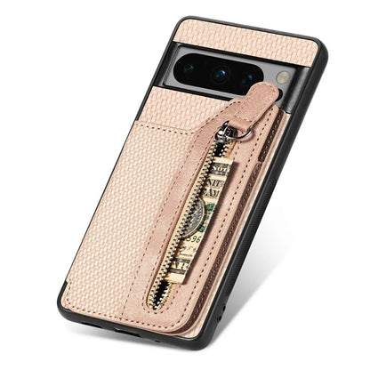 C1-04 For Google Pixel 8 Pro Phone Case Kickstand PU+PC+TPU Wallet Phone Cover