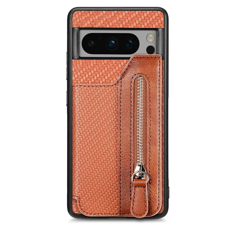 C1-04 For Google Pixel 8 Pro Phone Case Kickstand PU+PC+TPU Wallet Phone Cover