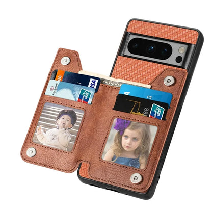 C1-04 For Google Pixel 8 Pro Phone Case Kickstand PU+PC+TPU Wallet Phone Cover