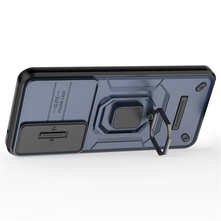 For Samsung Galaxy A55 5G Case PC+TPU Anti-scratch Phone Protective Cover with Slide Lens Cover