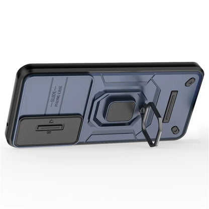 For Samsung Galaxy A55 5G Case PC+TPU Anti-scratch Phone Protective Cover with Slide Lens Cover