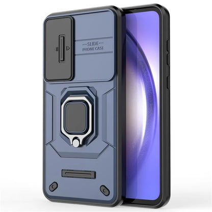 For Samsung Galaxy A55 5G Case PC+TPU Anti-scratch Phone Protective Cover with Slide Lens Cover