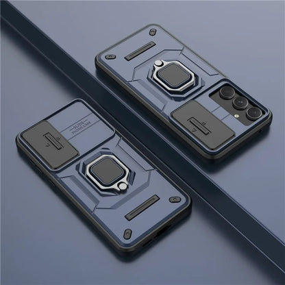 For Samsung Galaxy A55 5G Case PC+TPU Anti-scratch Phone Protective Cover with Slide Lens Cover