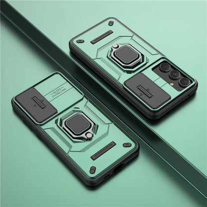 For Samsung Galaxy A55 5G Case PC+TPU Anti-scratch Phone Protective Cover with Slide Lens Cover