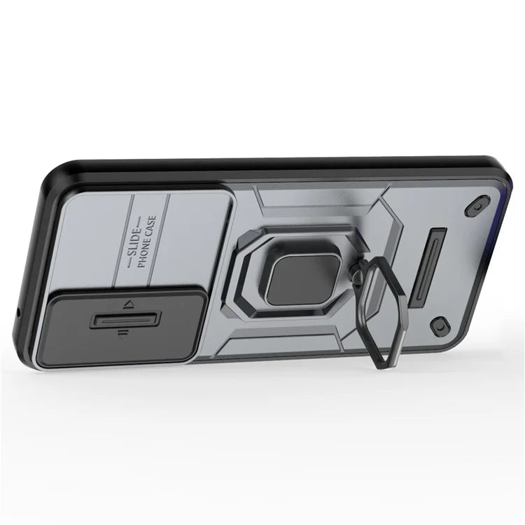 For Samsung Galaxy A55 5G Case PC+TPU Anti-scratch Phone Protective Cover with Slide Lens Cover