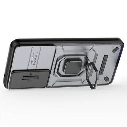 For Samsung Galaxy A55 5G Case PC+TPU Anti-scratch Phone Protective Cover with Slide Lens Cover