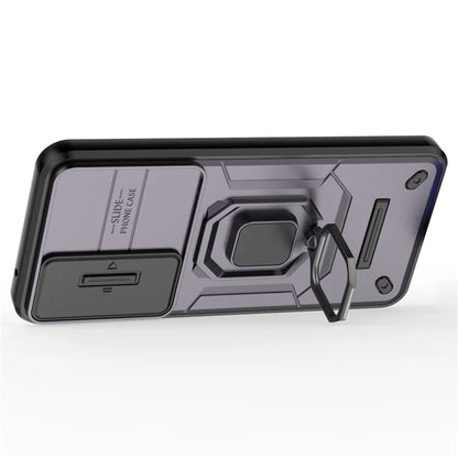 For Samsung Galaxy A55 5G Case PC+TPU Anti-scratch Phone Protective Cover with Slide Lens Cover
