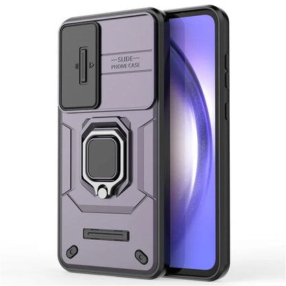 For Samsung Galaxy A55 5G Case PC+TPU Anti-scratch Phone Protective Cover with Slide Lens Cover