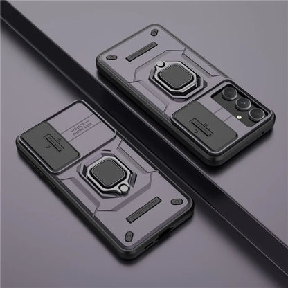 For Samsung Galaxy A55 5G Case PC+TPU Anti-scratch Phone Protective Cover with Slide Lens Cover