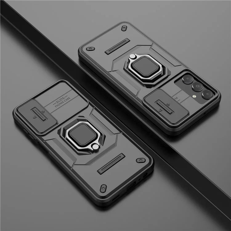 For Samsung Galaxy A15 4G / A15 5G Protective Case Slide Lens Cover PC+TPU Phone Shell