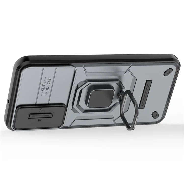 For Samsung Galaxy A15 4G / A15 5G Protective Case Slide Lens Cover PC+TPU Phone Shell