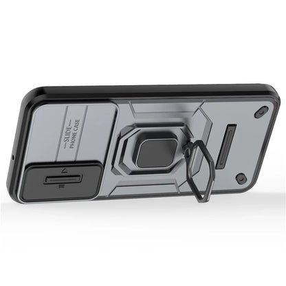 For Samsung Galaxy A15 4G / A15 5G Protective Case Slide Lens Cover PC+TPU Phone Shell