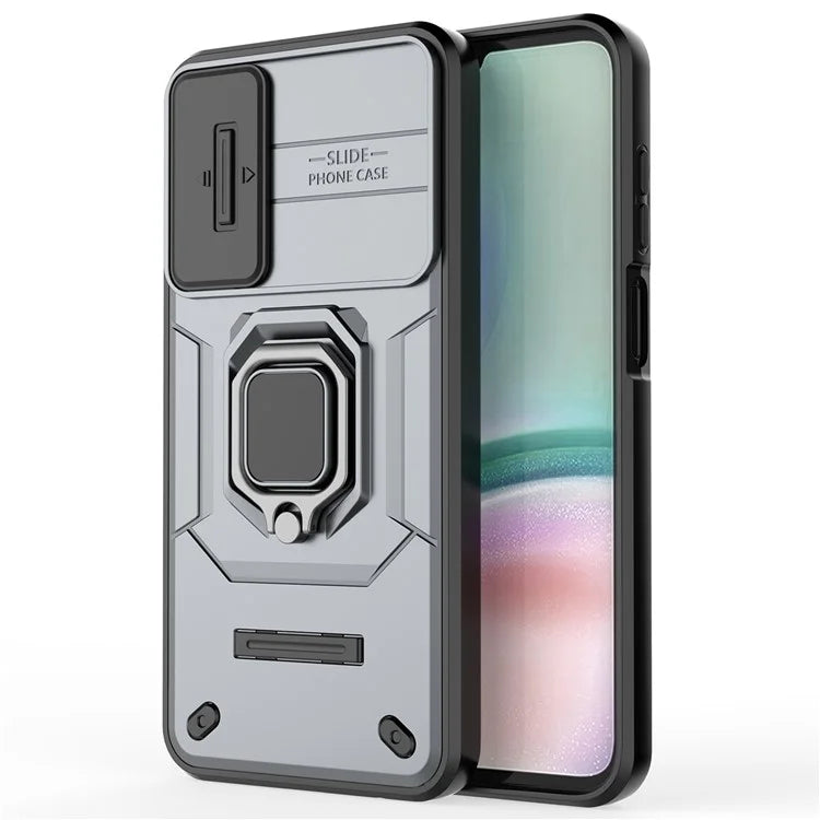 For Samsung Galaxy A15 4G / A15 5G Protective Case Slide Lens Cover PC+TPU Phone Shell