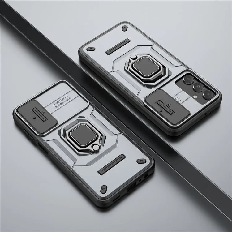 For Samsung Galaxy A15 4G / A15 5G Protective Case Slide Lens Cover PC+TPU Phone Shell