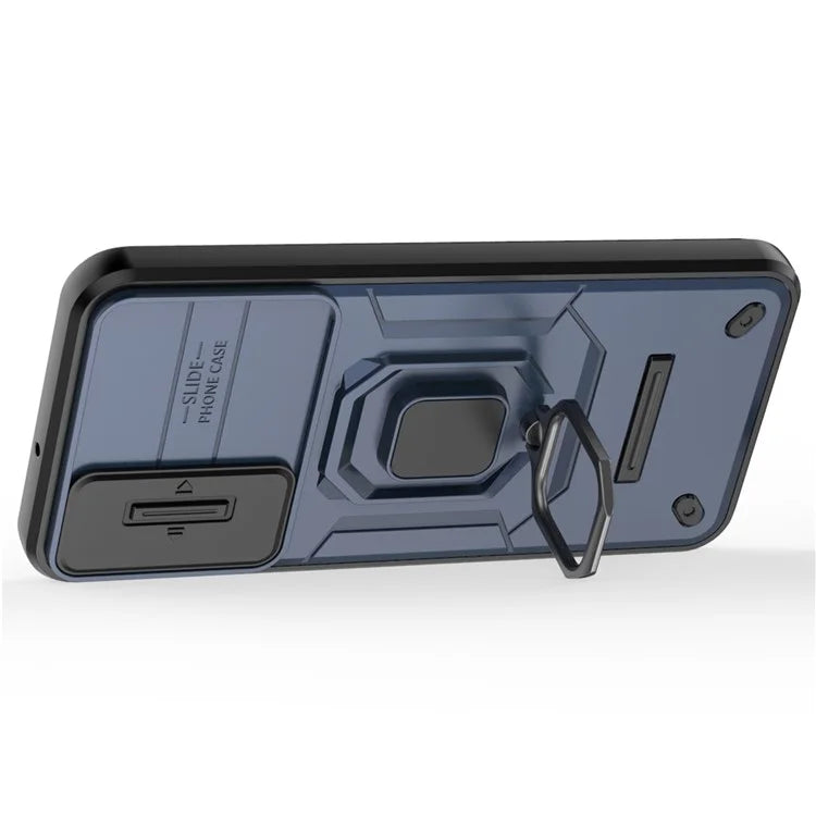 For Samsung Galaxy A15 4G / A15 5G Protective Case Slide Lens Cover PC+TPU Phone Shell