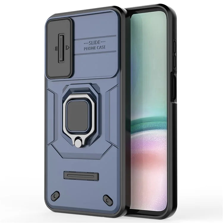 For Samsung Galaxy A15 4G / A15 5G Protective Case Slide Lens Cover PC+TPU Phone Shell