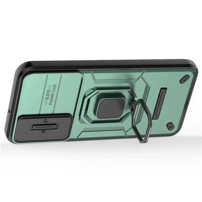 For Samsung Galaxy A15 4G / A15 5G Protective Case Slide Lens Cover PC+TPU Phone Shell