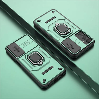For Samsung Galaxy A15 4G / A15 5G Protective Case Slide Lens Cover PC+TPU Phone Shell