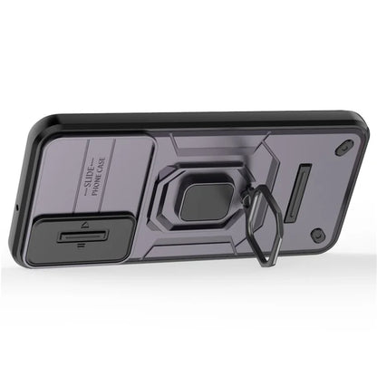For Samsung Galaxy A15 4G / A15 5G Protective Case Slide Lens Cover PC+TPU Phone Shell